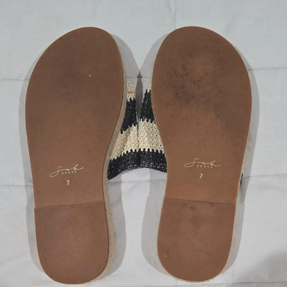 Sabo Black and Cream Casual Sandals with Wide Straps Size 7 - Picture 3 of 3